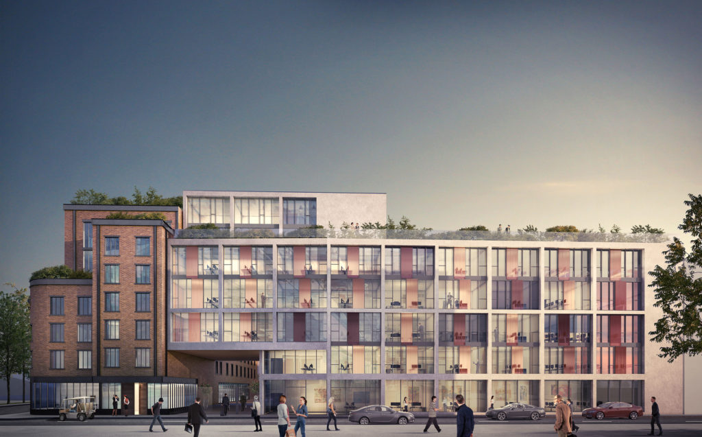 Groupe Cardinal - RUE DES ROSIERS - Bureaux- BBC Architectes - Perspective Asylum Groupe Cardinal - RUE DES ROSIERS - Bureaux -