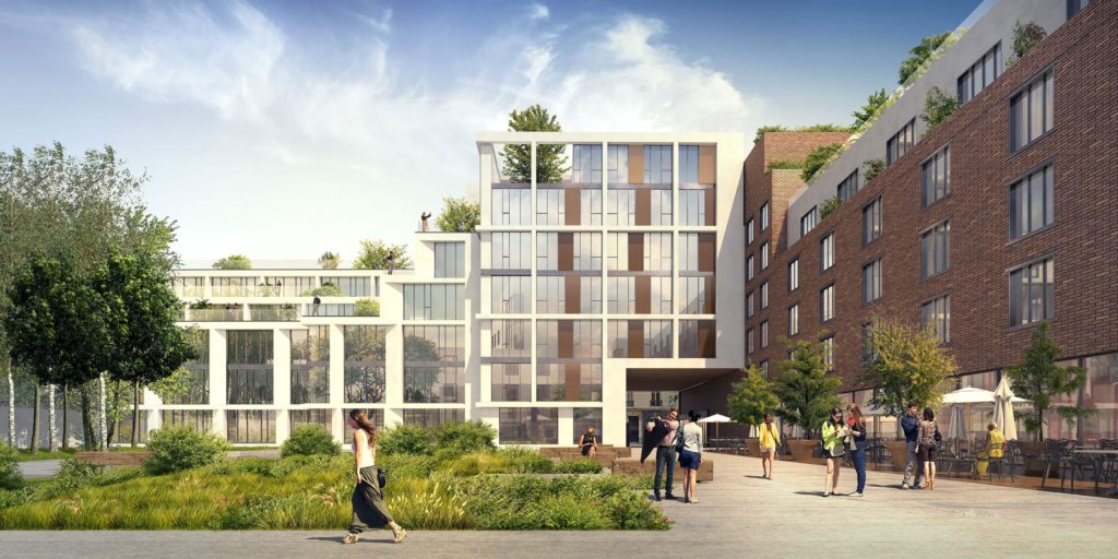 Groupe Cardinal - Bureaux- BBC Architectes - Perspective Asylum Groupe Cardinal - RUE DES ROSIERS - Bureaux -