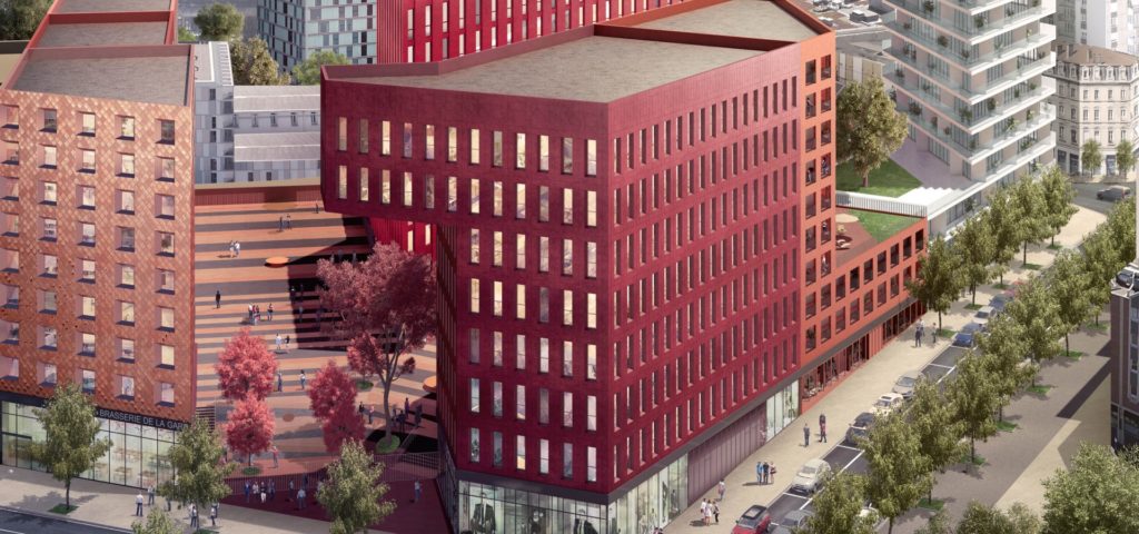 Groupe Cardinal - Ilot Poste Weiss - Saint-Etienne- Archi ECDM- Perspective Asylum Groupe Cardinal - Ilot Poste Weiss - Saint-Etienne- Archi ECDM- Perspective Asylum