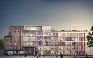 Groupe Cardinal - Bureaux- BBC Architectes - Perspective Asylum Groupe Cardinal - tertiaire - Bureaux rue des rosiers