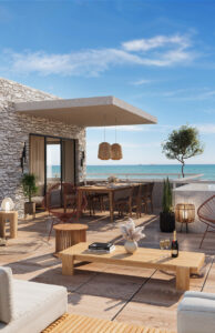 Vida Lydia Barcares - terrasse lagune - Cardinal Promotion Immobilier - photo @Bolenor